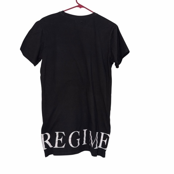 Black Civil Regime T-Shirt Dress with Side Zippers Size Small - Picture 3 of 10